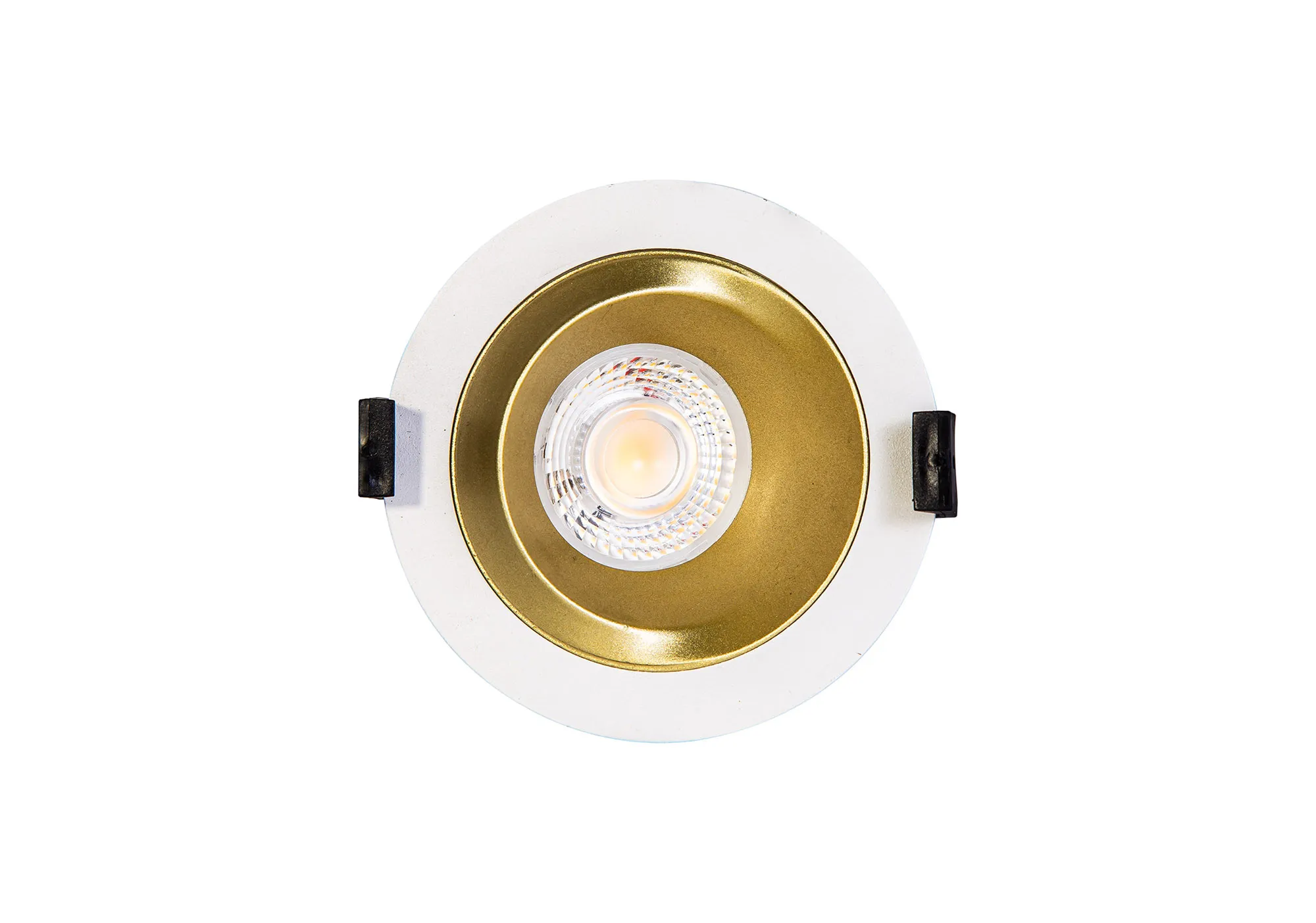 Bonia 10 Dimmable Tridonic 10W 631lm 2700K 36°, White/Gold 27° Angled Round Downlight , NO DRIVER REQUIRED, 5yrs Warranty DM201143  Dlux Bonia 10
